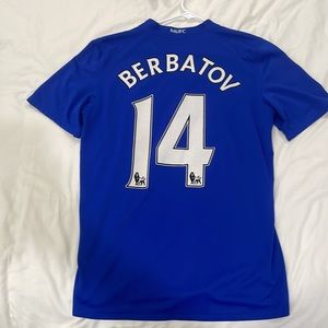 Manchester United 2008 Blue 40th Anniversary Dimitar Berbatov Kit